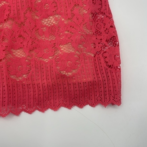 Free People Rocco Pink Lace Sleeveless Open back Mini Dress size‎ 8 - Picture 6 of 9